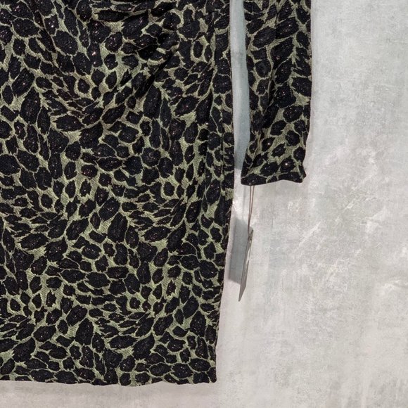 Vince Camuto Long Sleeve Glitter Animal Print Shea - Picture 4 of 12